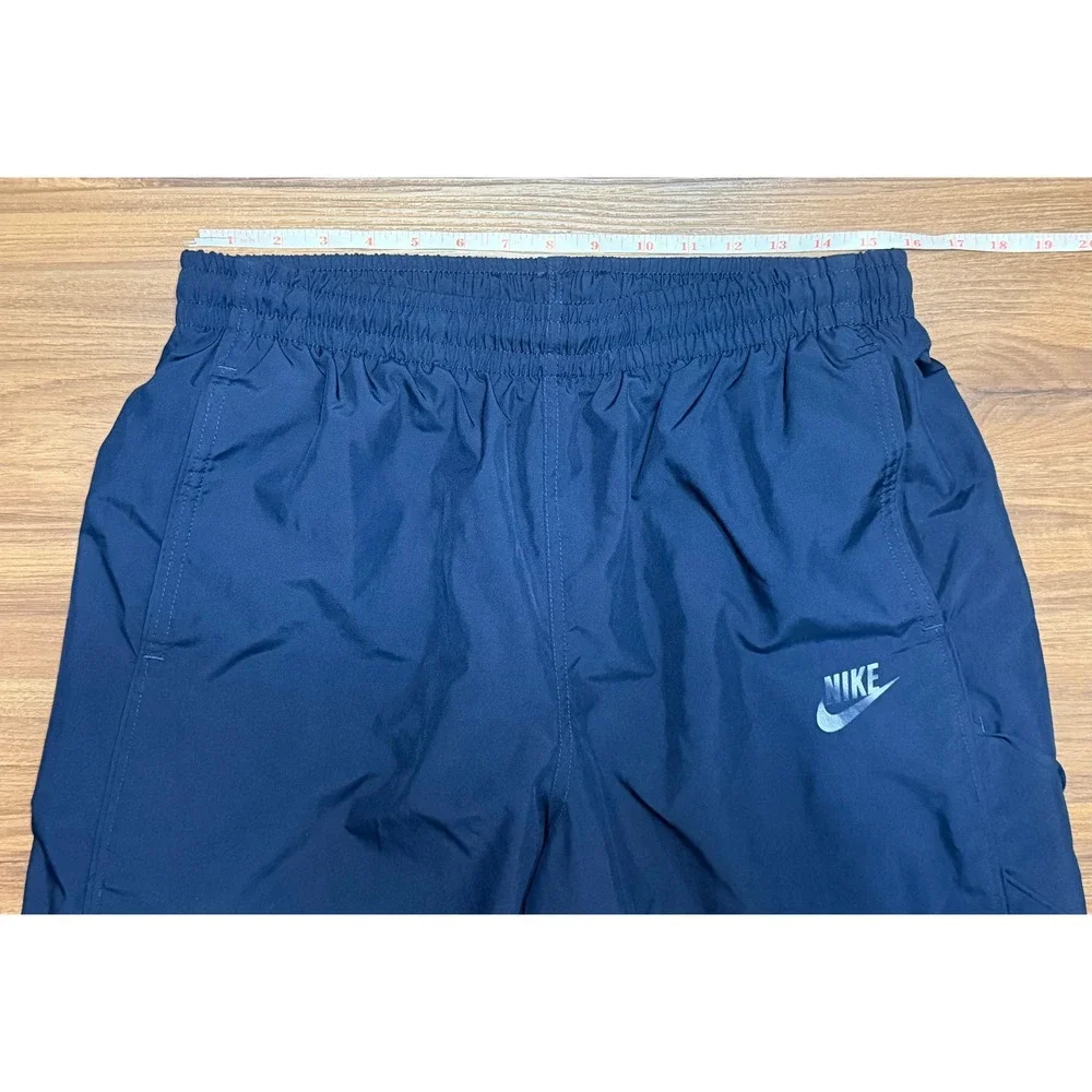VTG Y2K Nike Sportswear Men Navy Blue Mesh Lined Baggy Track Pants Sz Large